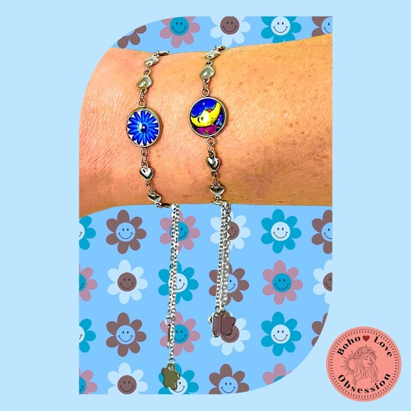 Rainbow Records Heart Slider Bracelet - Picture 4 of 8